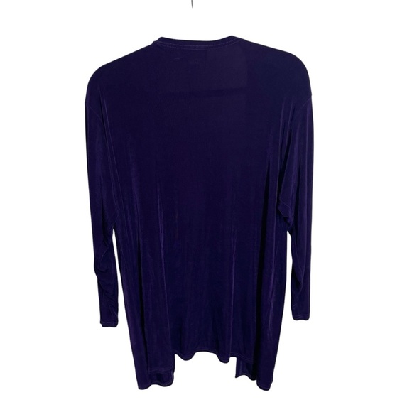A touch of class royal purple acetate slinky cardigan women’s small/medium - Picture 2 of 8